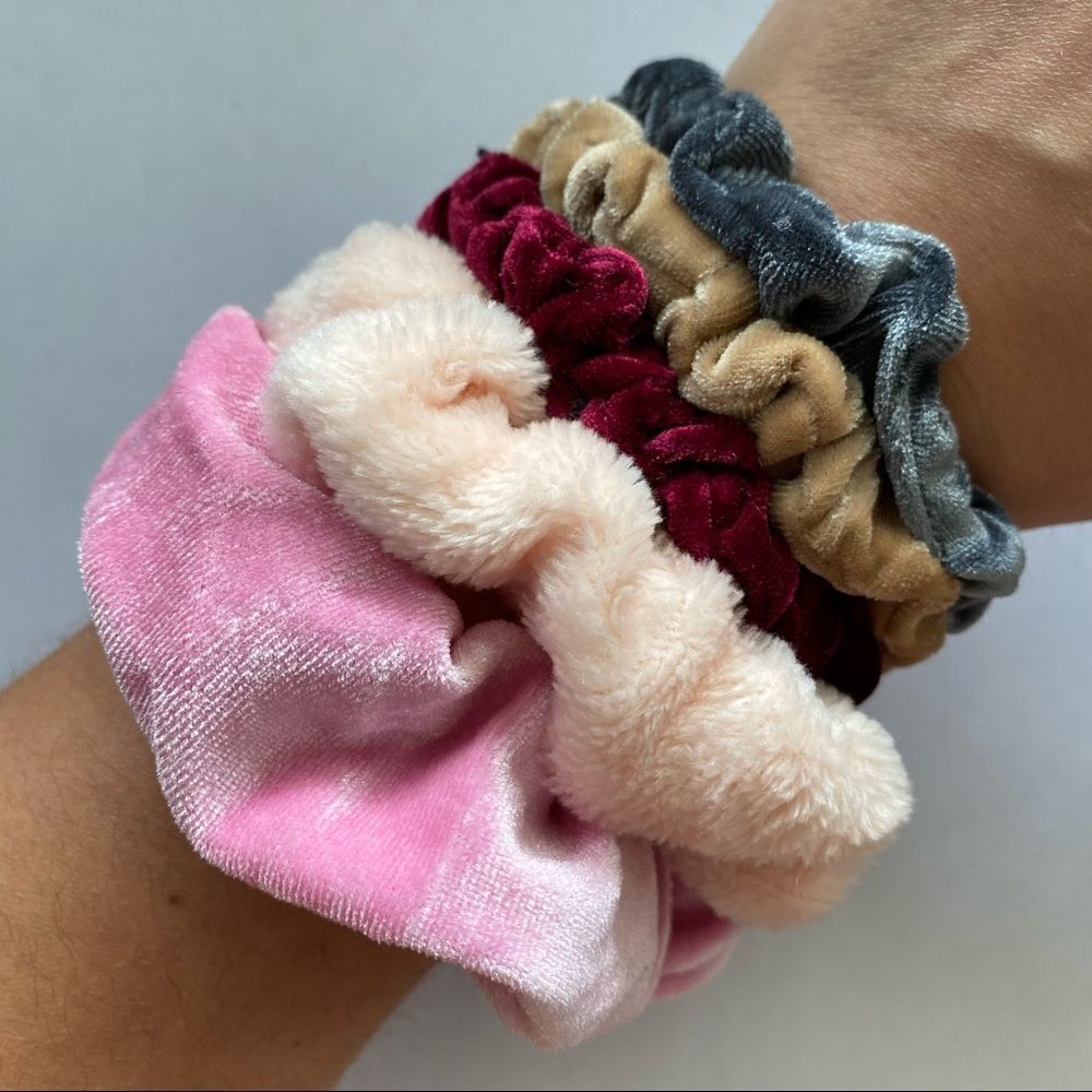 Set of 5 Velvet Scrunchies